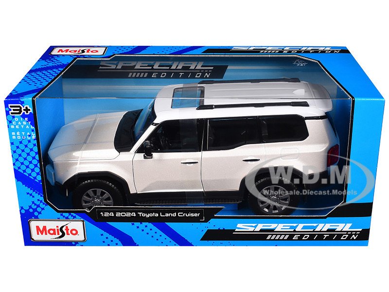 2024 Toyota Land Cruiser Pearl White Metallic with White Top "Special Edition" Series 1/24 Diecast Model Car by Maisto