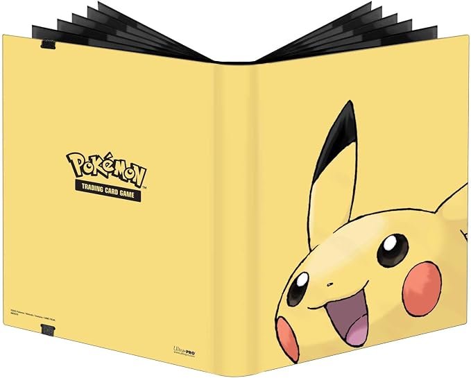 Ultra Pro 2025 Pokemon Card Binder 9 Pocket Featuring Pikachu – Trading Card Binder Holds 360 Cards Side Loading – Organizer for TCG Collectors with Elastic Strap Closure for Sleeved Cards